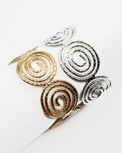 Load image into Gallery viewer, Swirl Patterned Metal Wire Cuff Bracelet
