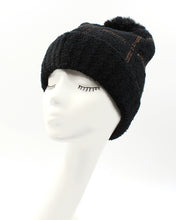 Load image into Gallery viewer, Linear Printed Pom Pom Beanie
