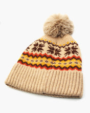 Load image into Gallery viewer, Snowflake Print Knitted Pom Pom Beanie
