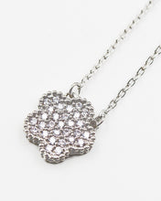 Load image into Gallery viewer, Pave Flower Pendant Necklace
