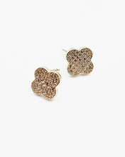 Load image into Gallery viewer, Pave CZ Flower Earrings

