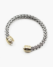 Load image into Gallery viewer, Braided Cuff Bracelet with Pearl Tip
