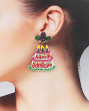 Load image into Gallery viewer, Birthday Cake Beaded Earrings
