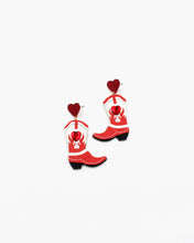 Load image into Gallery viewer, Flame Cowboy Boot Earrings
