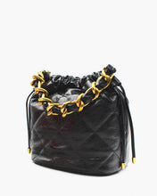 Load image into Gallery viewer, Glossy Rich Textured Leather Bag with Gold Chain
