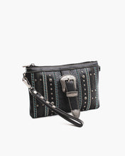 Load image into Gallery viewer, Buckle Floral Embossed Crossbody/Clutch
