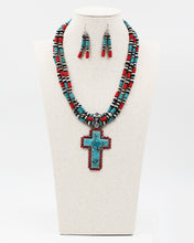 Load image into Gallery viewer, Cross Pendant Multiple Layered Necklace Set
