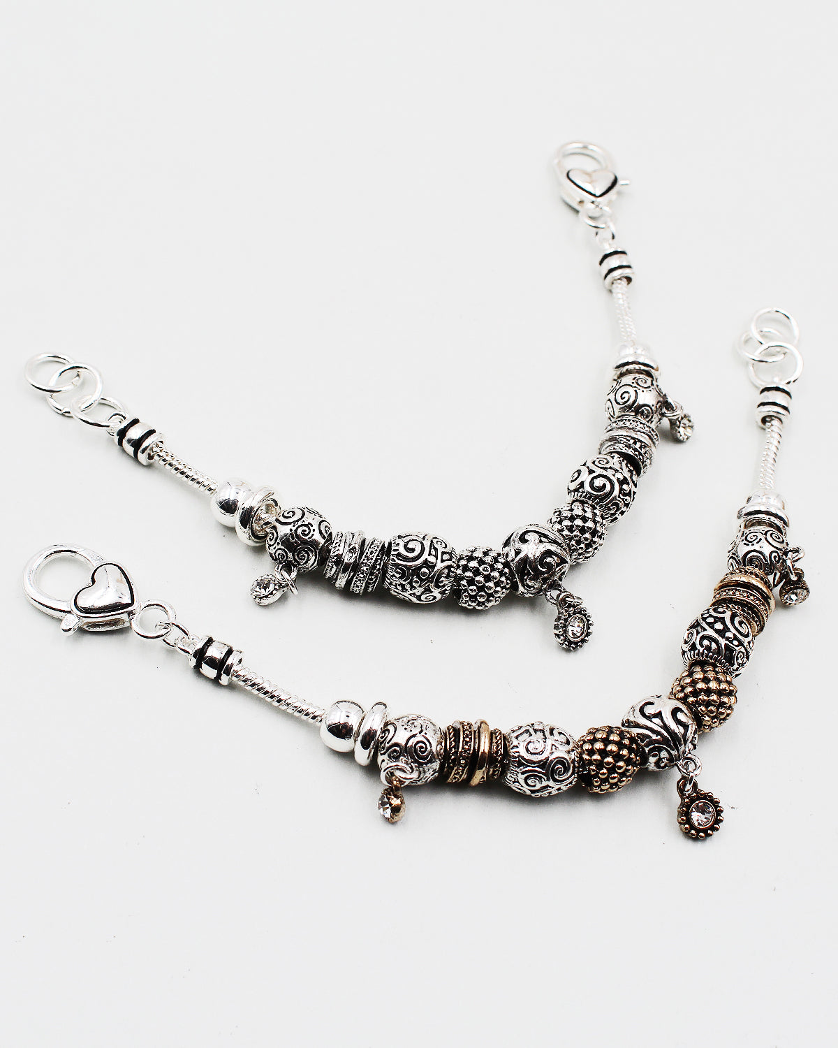 Multiple Metal Bead Bracelet with Tiny Charms Sam Moon