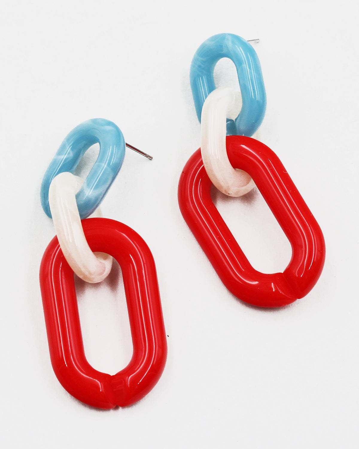 Resin Chain Link Dangle Earrings Sam Moon
