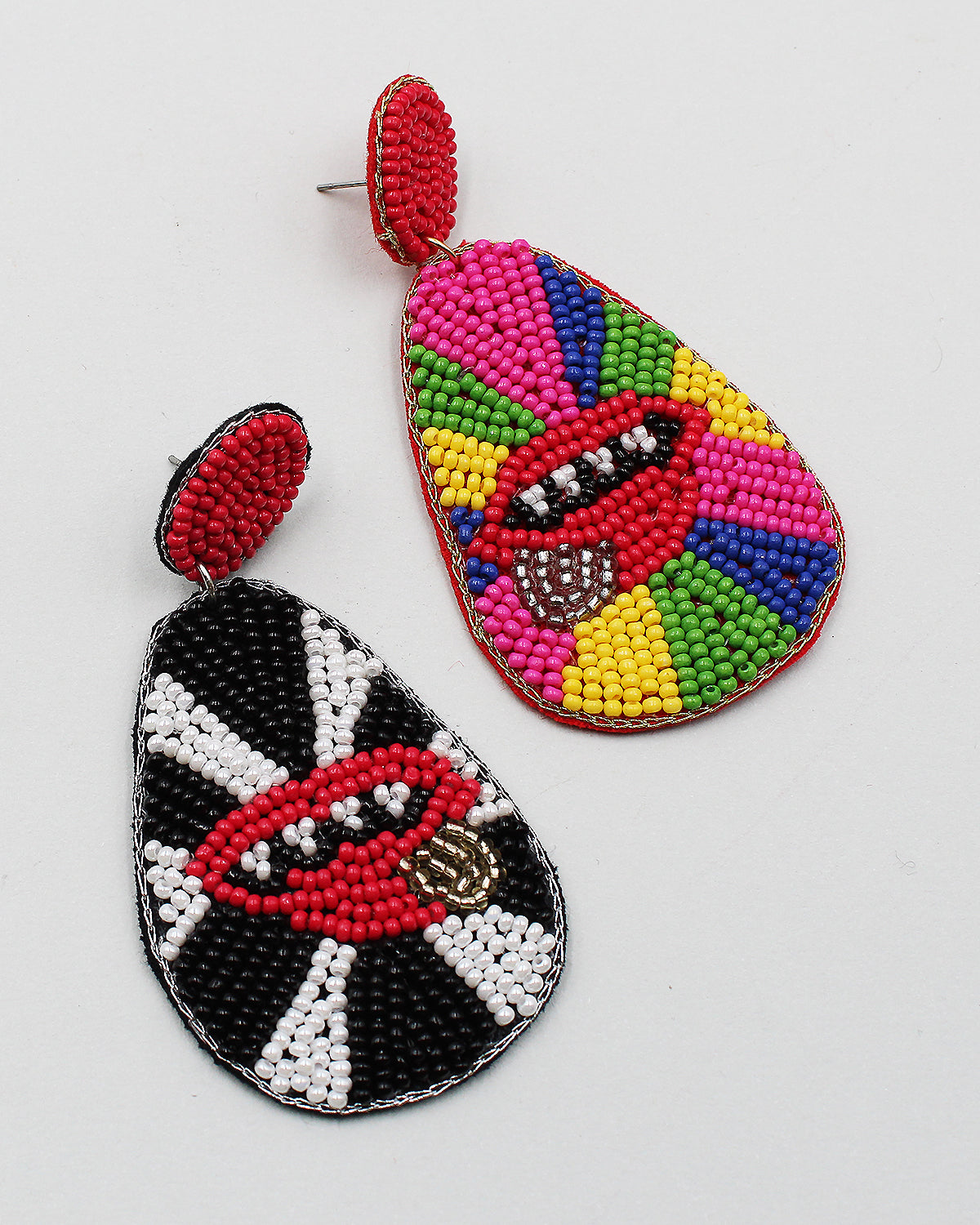 Beaded 'LIPS' Earrings Sam Moon Trading