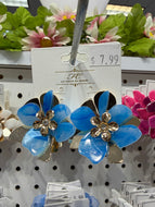 The Layered Petal Studs (Blue)