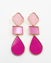 Load image into Gallery viewer, Pink Mixmatch Shape Earrings
