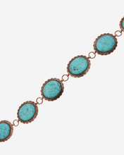 Load image into Gallery viewer, Rustic Chain Belt with Turquoise
