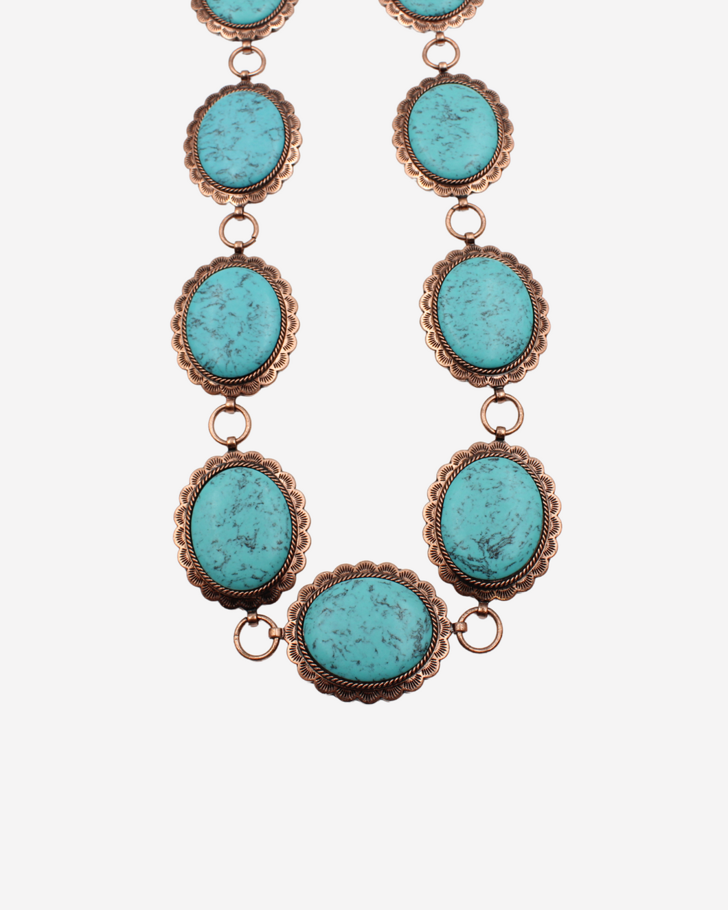 Rustic Chain Belt with Turquoise