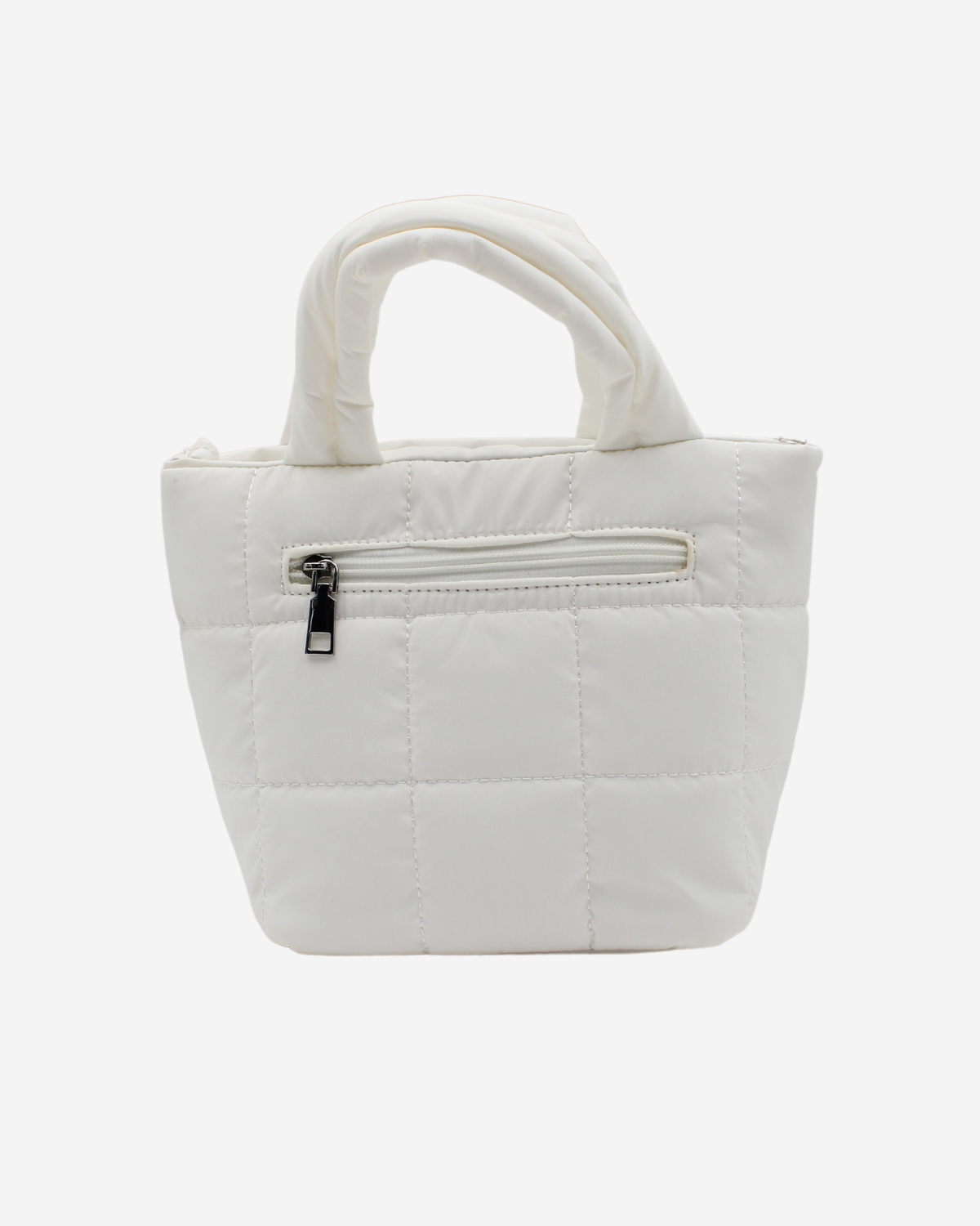 Mini Puffer White Tote Bag – Sam Moon Trading Mini Puffer White Tote Bag – Sam Moon Trading