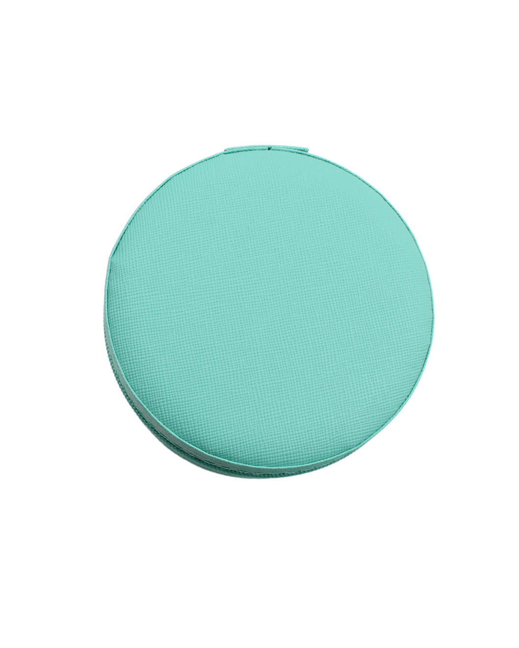 Round Turquoise Travel Jewelry Case