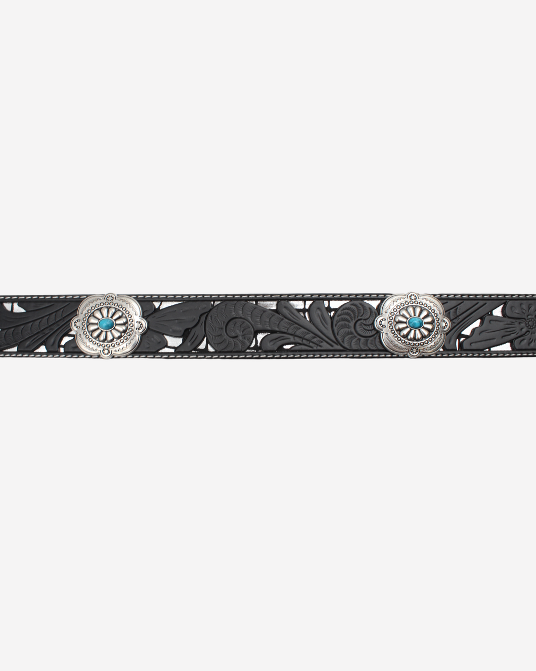 Black With Turquoise Stones Belt