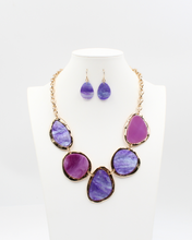 Load image into Gallery viewer, Purple Galaxy Necklace Set
