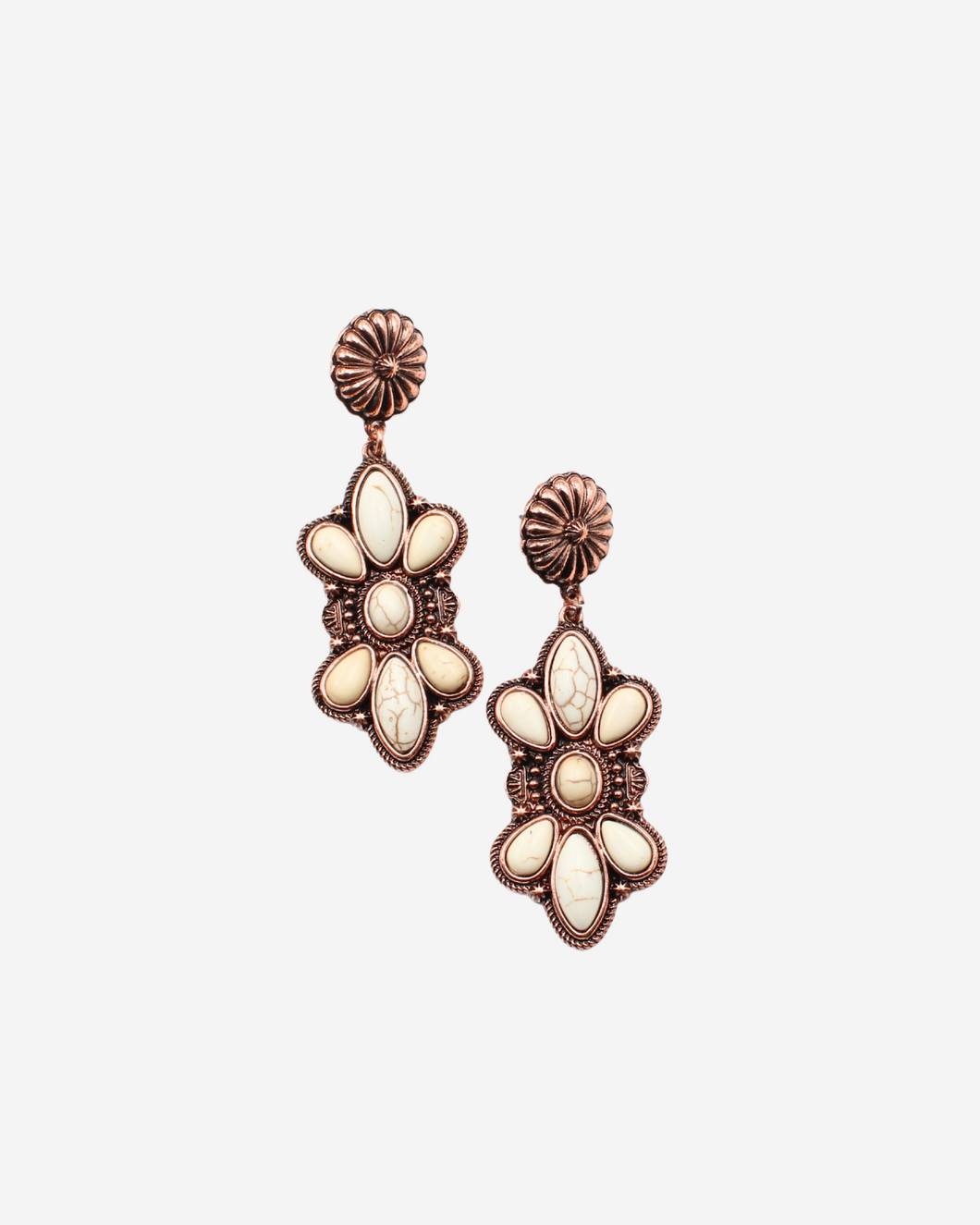 Flower Rose Gold Earrings