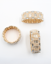 Load image into Gallery viewer, Emerald Cut Pearl Bracelet
