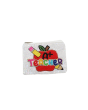 Load image into Gallery viewer, A+ Teacher Beaded Coin Pouch
