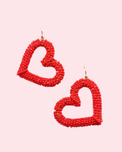 Load image into Gallery viewer, Enchanted Heart Red Earrings
