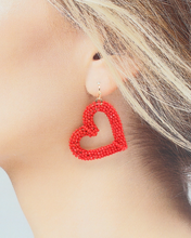 Load image into Gallery viewer, Enchanted Heart Red Earrings
