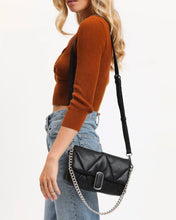 Load image into Gallery viewer, Soft Vegan Leather Shoulder Bag with Golden Chain
