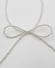 Load image into Gallery viewer, Pearl Bow Necklace Set
