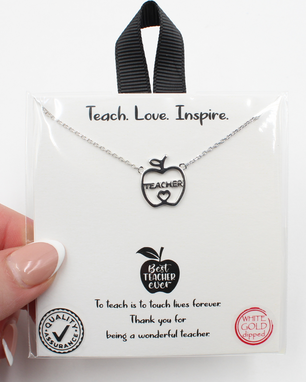 Best Teacher Silver Necklace