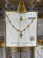 18K Gold Filled Cross Necklace