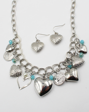 Load image into Gallery viewer, Rustic Silver Heart Set
