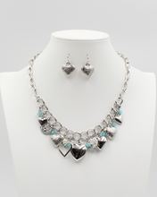 Load image into Gallery viewer, Rustic Silver Heart Set
