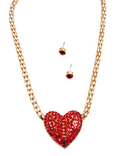 Load image into Gallery viewer, Magnetic Heart Red Necklace
