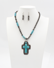 Load image into Gallery viewer, Turquoise Trail Necklace and Earrings Set
