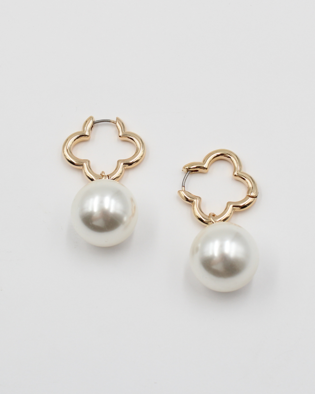 Gold Clover Cut Earrings
