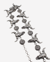 Load image into Gallery viewer, Longhorn Metal Chain Belt
