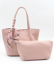 Load image into Gallery viewer, Pink Tote Bag &amp; Pouch (2-in-1)
