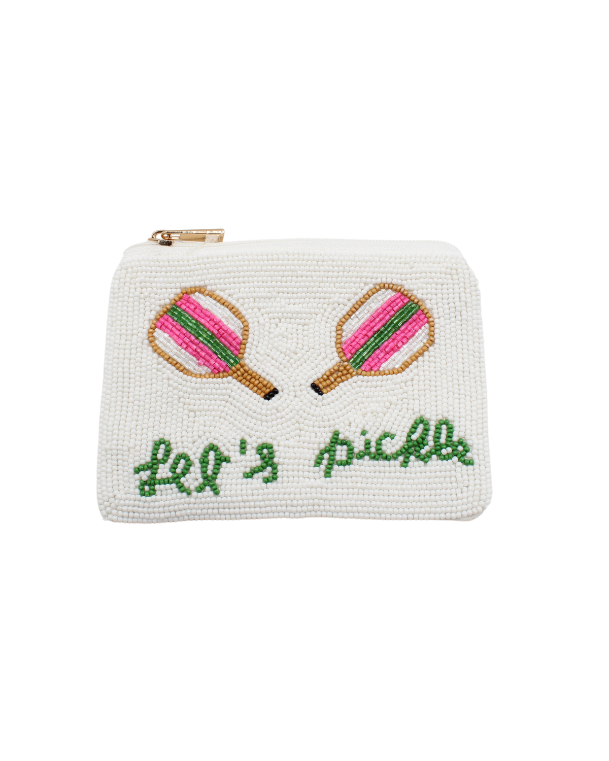 Pickle-Ball Beaded Pouch