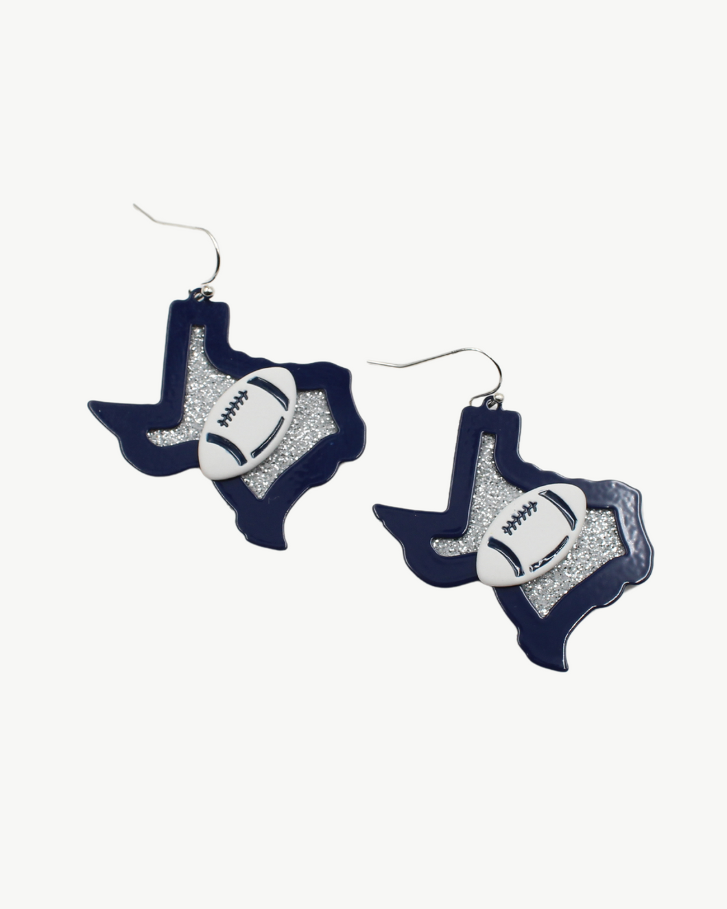 Texas Shape Football Earrings