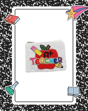 Load image into Gallery viewer, A+ Teacher Beaded Coin Pouch
