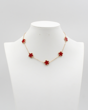 Load image into Gallery viewer, Red Clover Necklace
