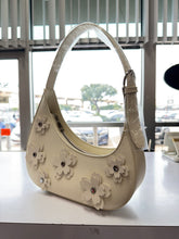 Load image into Gallery viewer, The Floral Crescent Shoulder Bag (Ivory)
