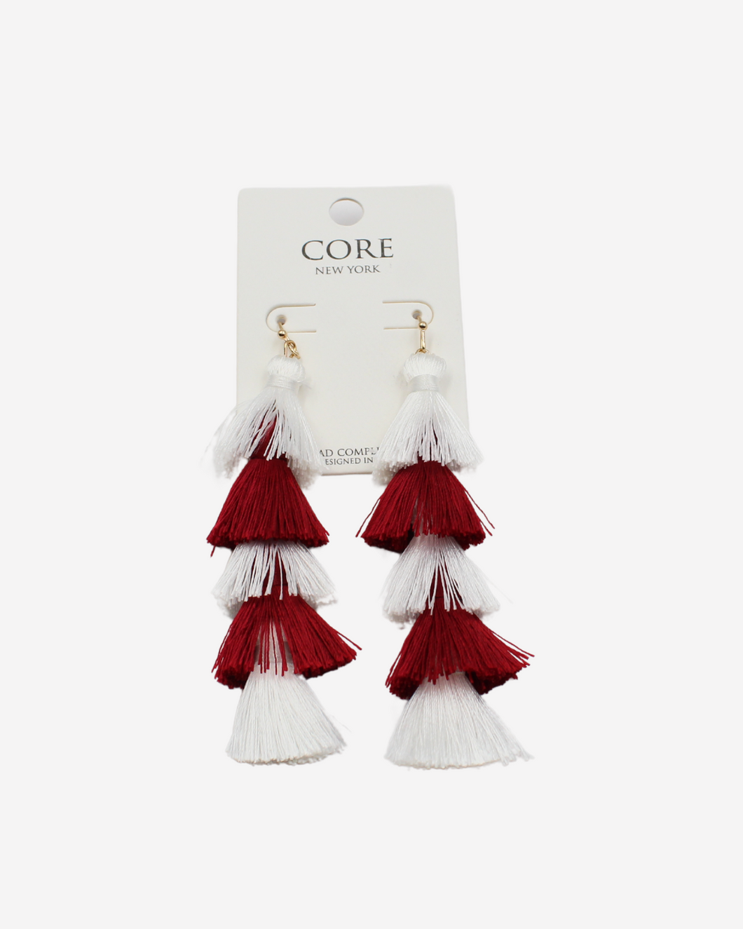 Maroon Tassel Earrings