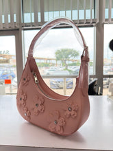 Load image into Gallery viewer, The Floral Crescent Shoulder Bag (Pink)
