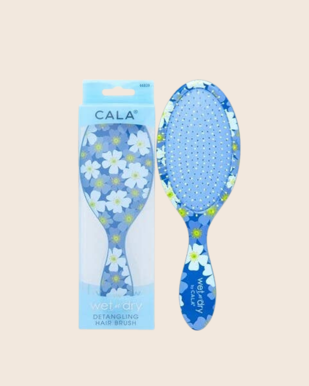 Wet-n-Dry Blue Floral Hair Brush