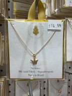 18k Gold Filled Crown Necklace