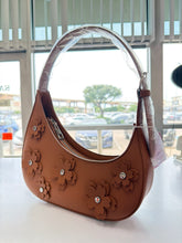 Load image into Gallery viewer, The Floral Crescent Shoulder Bag (Brown)
