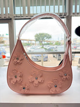 Load image into Gallery viewer, The Floral Crescent Shoulder Bag (Pink)
