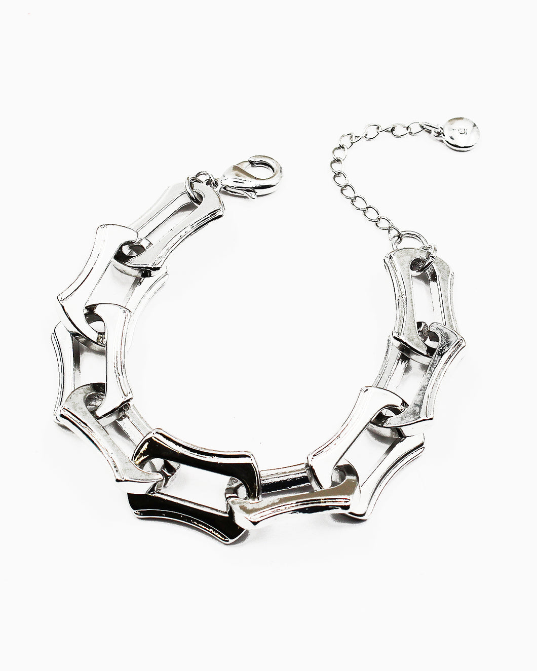 Smooth Textured Metal Link Bracelet